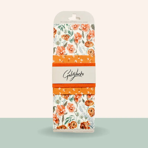 Reusable Beeswax Food Wraps: Set of 3
