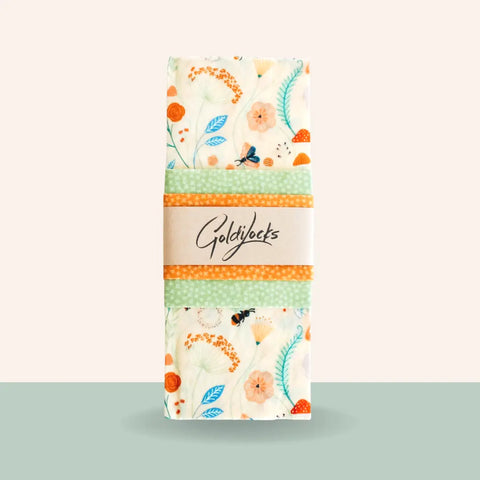 Reusable Beeswax Food Wraps: Set of 3