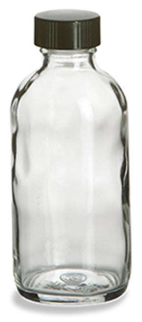 4 oz glass bottle with cap, dropper or pump