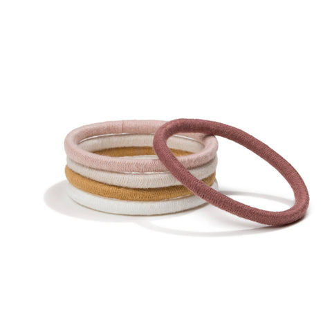 Plastic-free Round Hair Ties - Mondo 5-pack - Golden Fibres