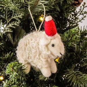 Santa's Sheep Eco Ornaments/Fresheners- Set of 2: With Bag