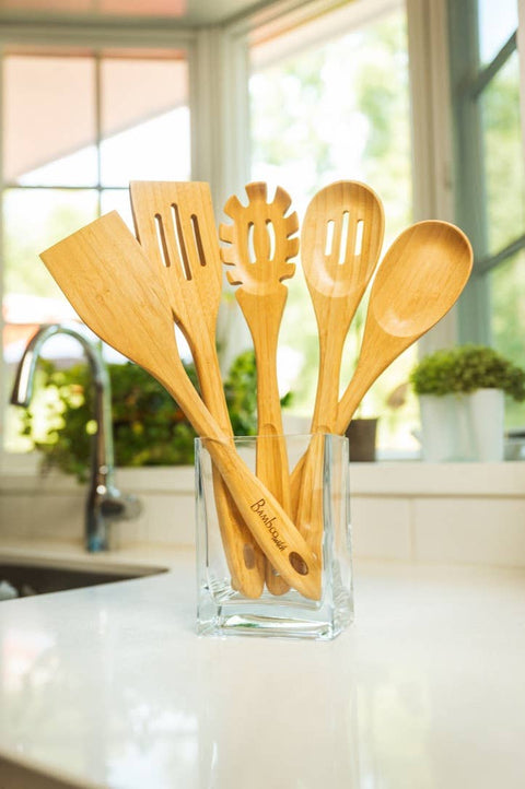 5pc Bamboo Kitchen Utensil Set