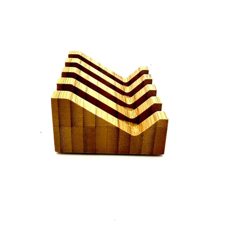 Bamboo Mountain Slanted Wooden Soap Dish