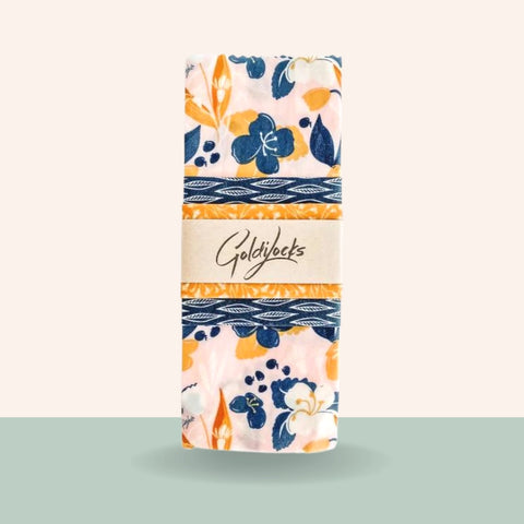 Reusable Beeswax Food Wraps: Set of 3