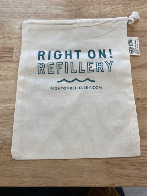 Right On! Refillery Branded Drawstring Bag